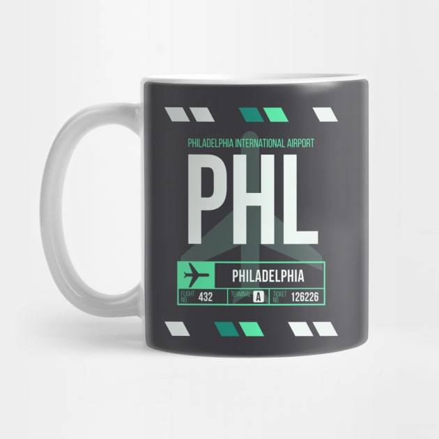 Philadelphia (PHL) Airport Code Baggage Tag by SLAG_Creative